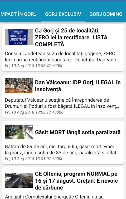 Știri din Gorj | Indus Appstore | Screenshot