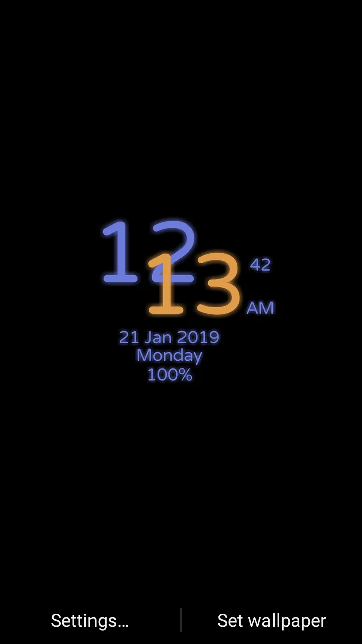 Awesome Digital Clock Lwp | Indus Appstore | Screenshot