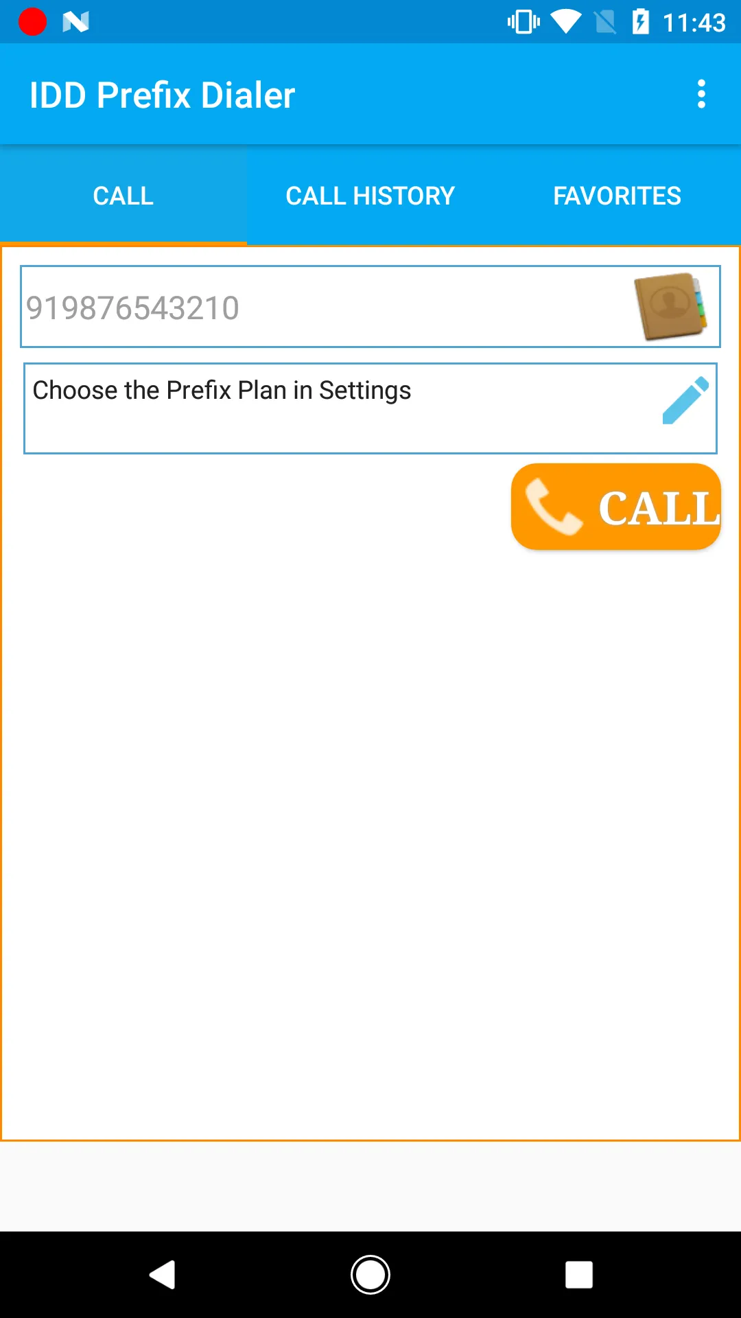 IDD Prefix Dialer (IDD/ISD) | Indus Appstore | Screenshot