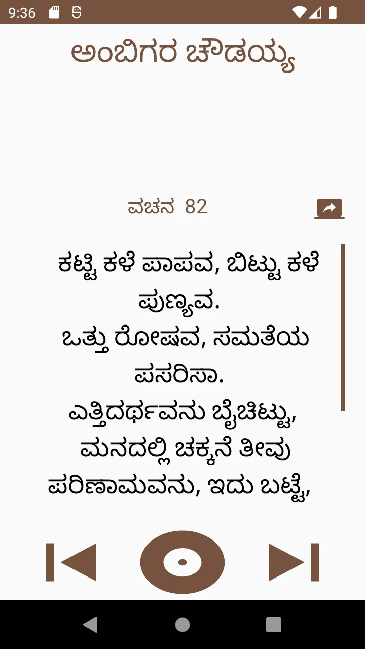 ನಿಜಶರಣ ಅಂಬಿಗರ ಚೌಡಯ್ಯ ವಚನಗಳು | Indus Appstore | Screenshot