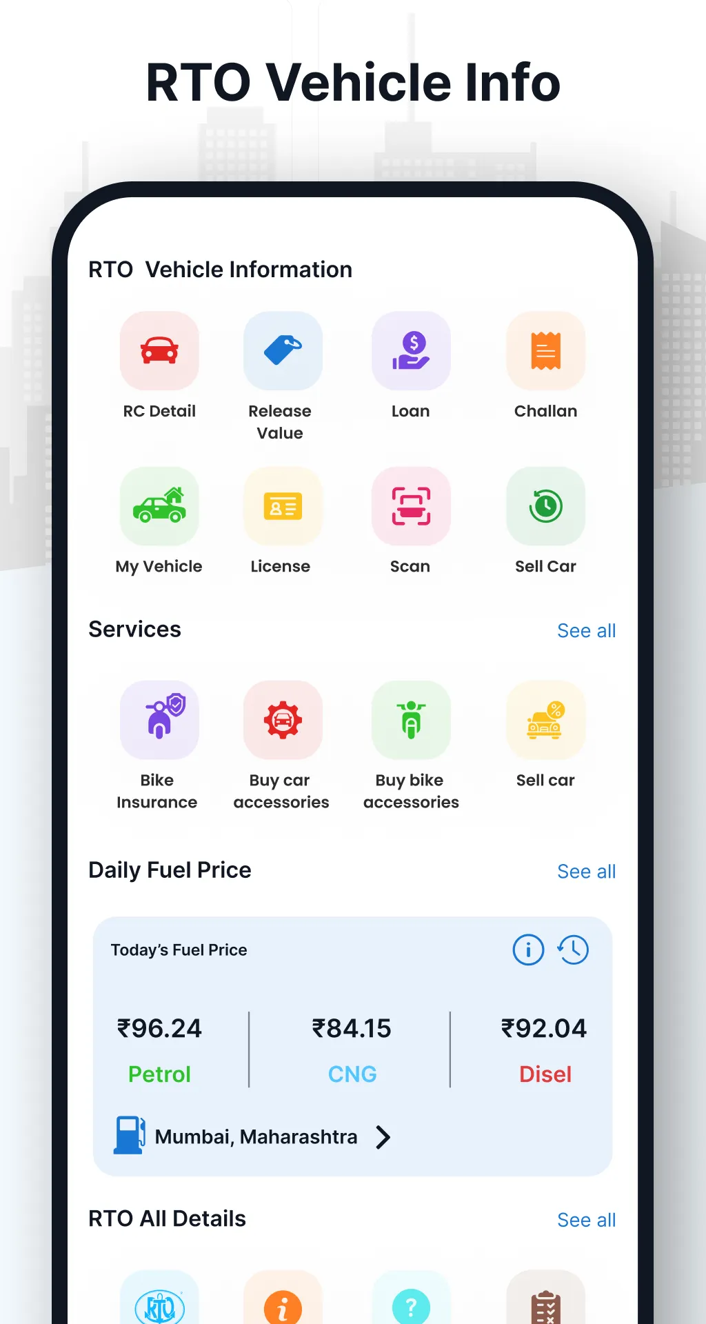 RTO Vehicle Information | Indus Appstore | Screenshot