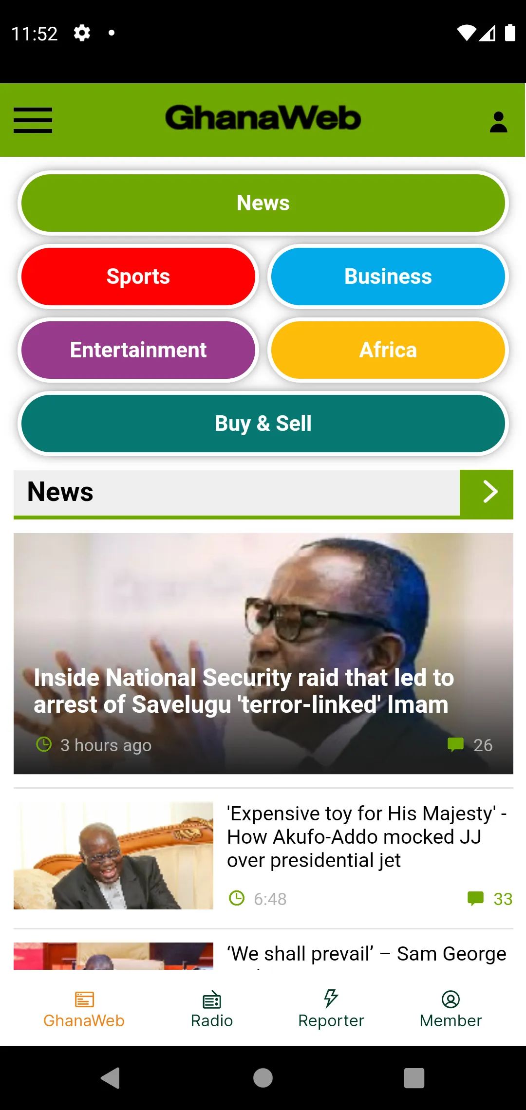 GhanaWeb | Indus Appstore | Screenshot