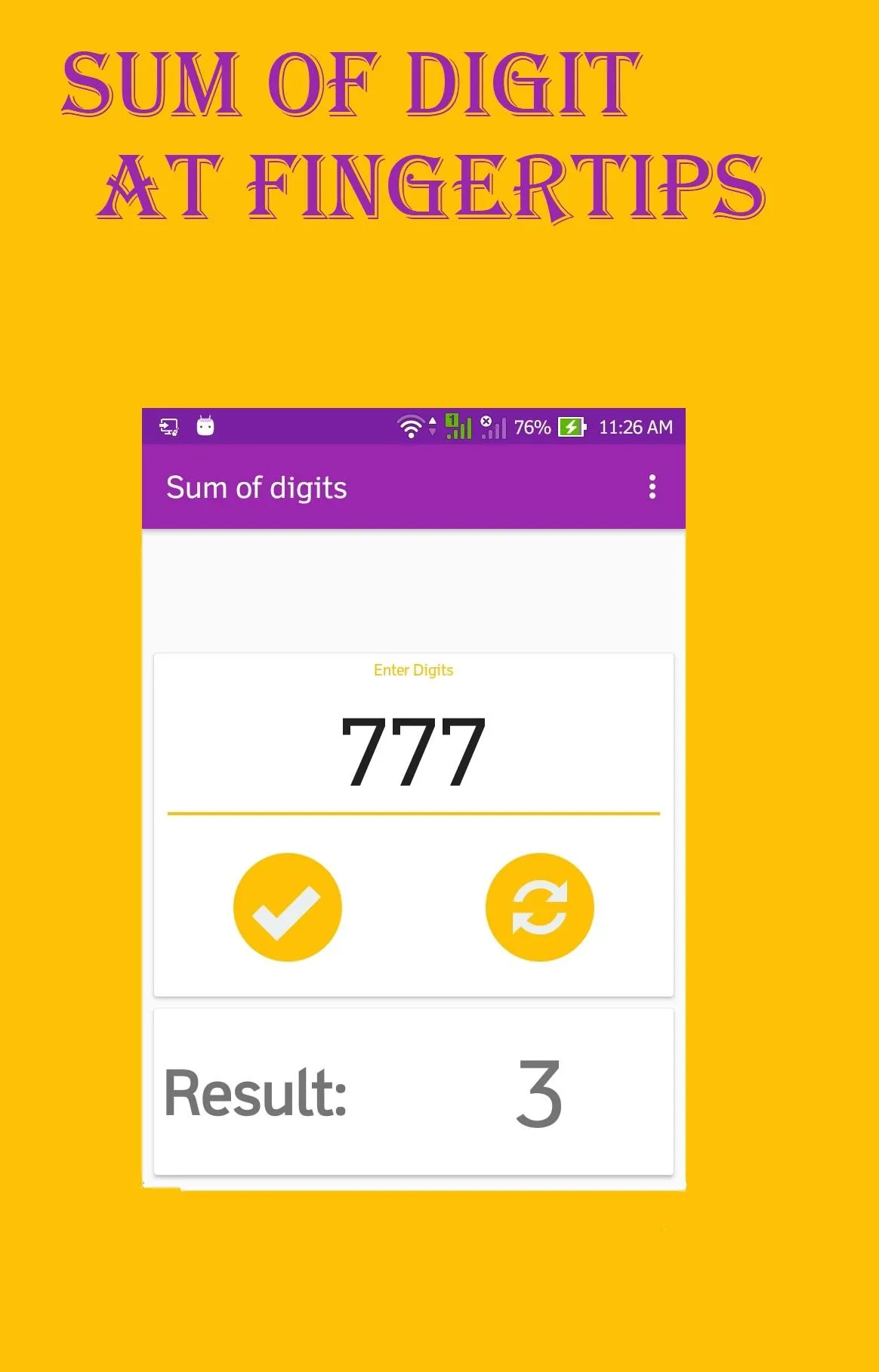 Sum of Digit(To Single digit) | Indus Appstore | Screenshot