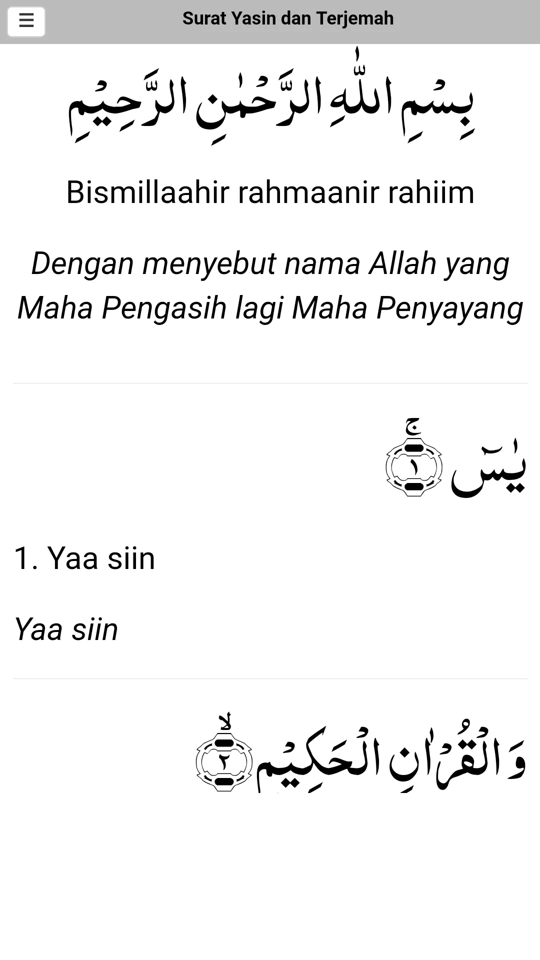 Surat Yasin dan Terjemah | Indus Appstore | Screenshot