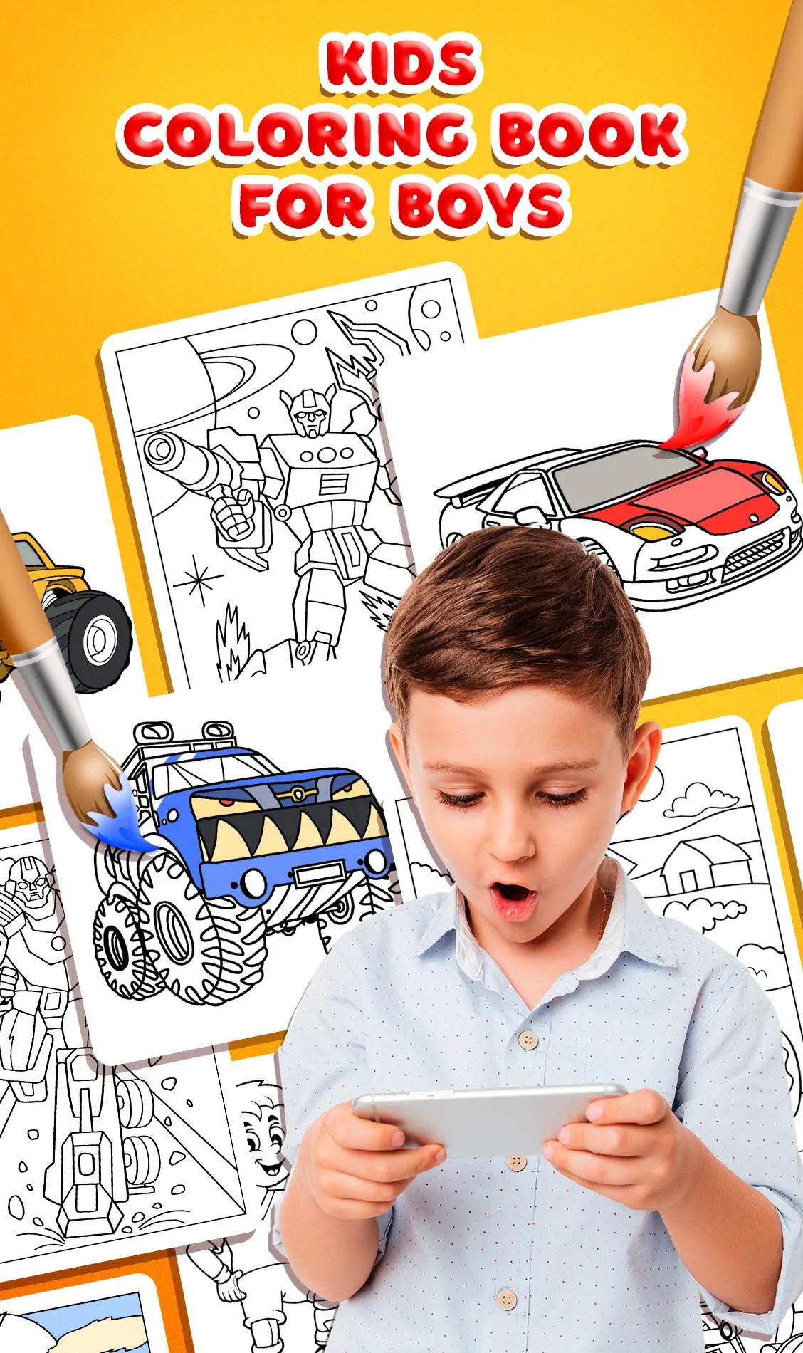 Kids Coloring Book for Boys | Indus Appstore | Screenshot