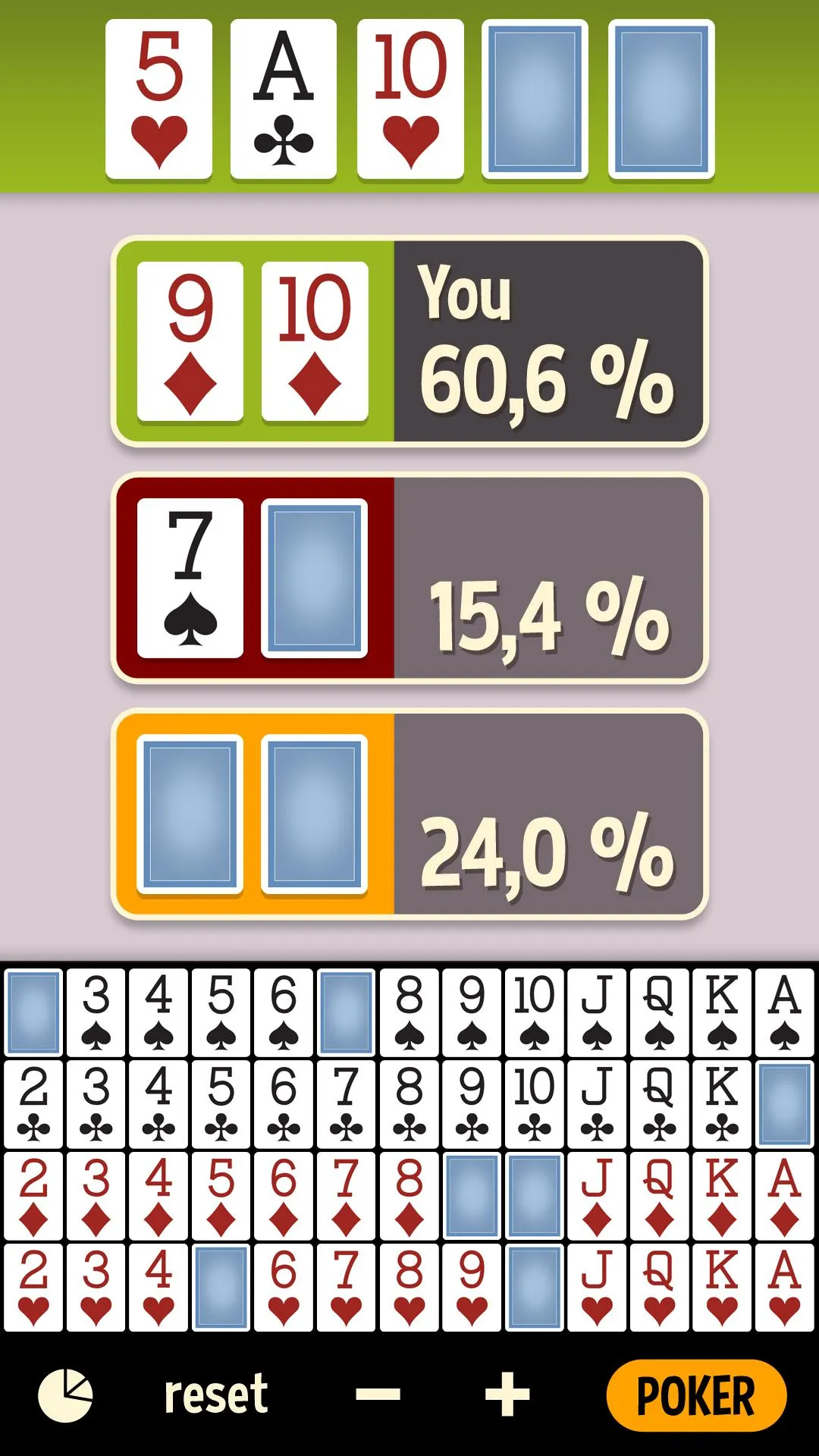 Poker Odds Calculator Offline | Indus Appstore | Screenshot