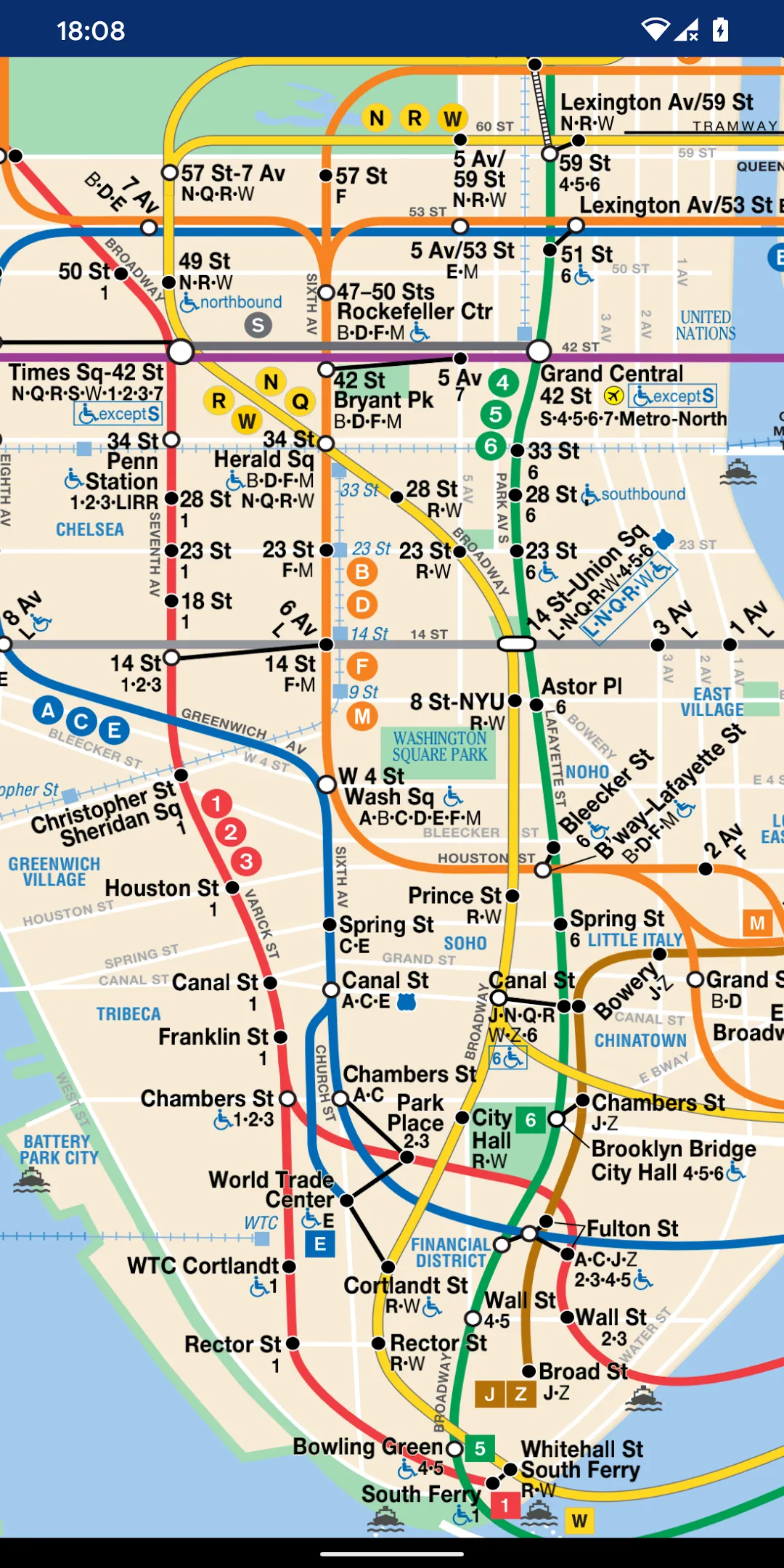 Map of NYC Subway - MTA | Indus Appstore | Screenshot