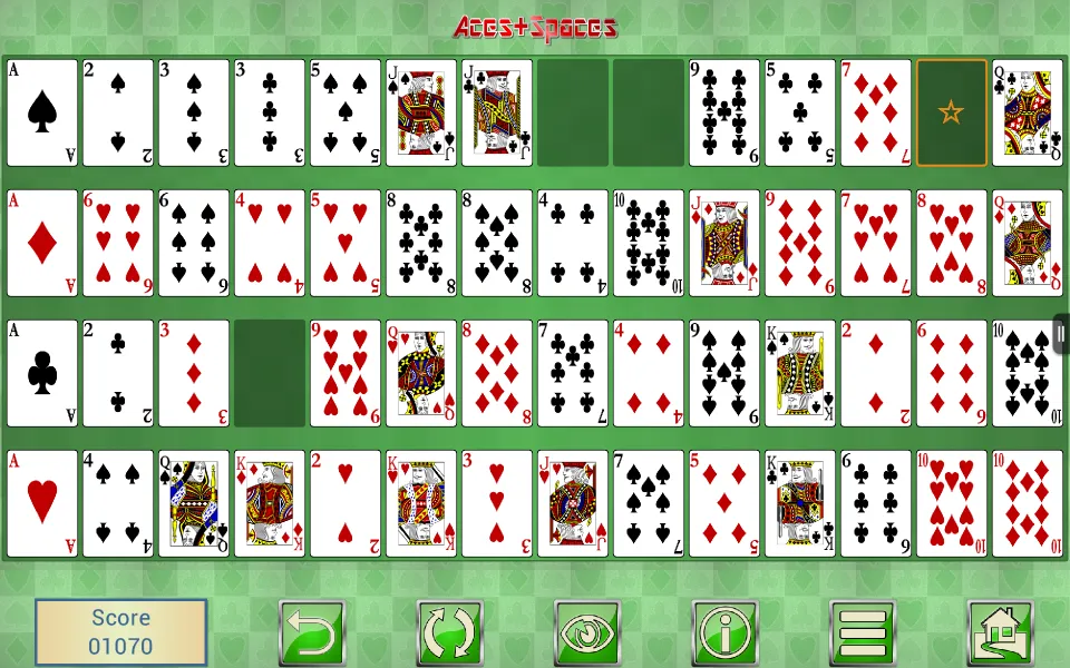 Aces + Spaces, card solitaire | Indus Appstore | Screenshot