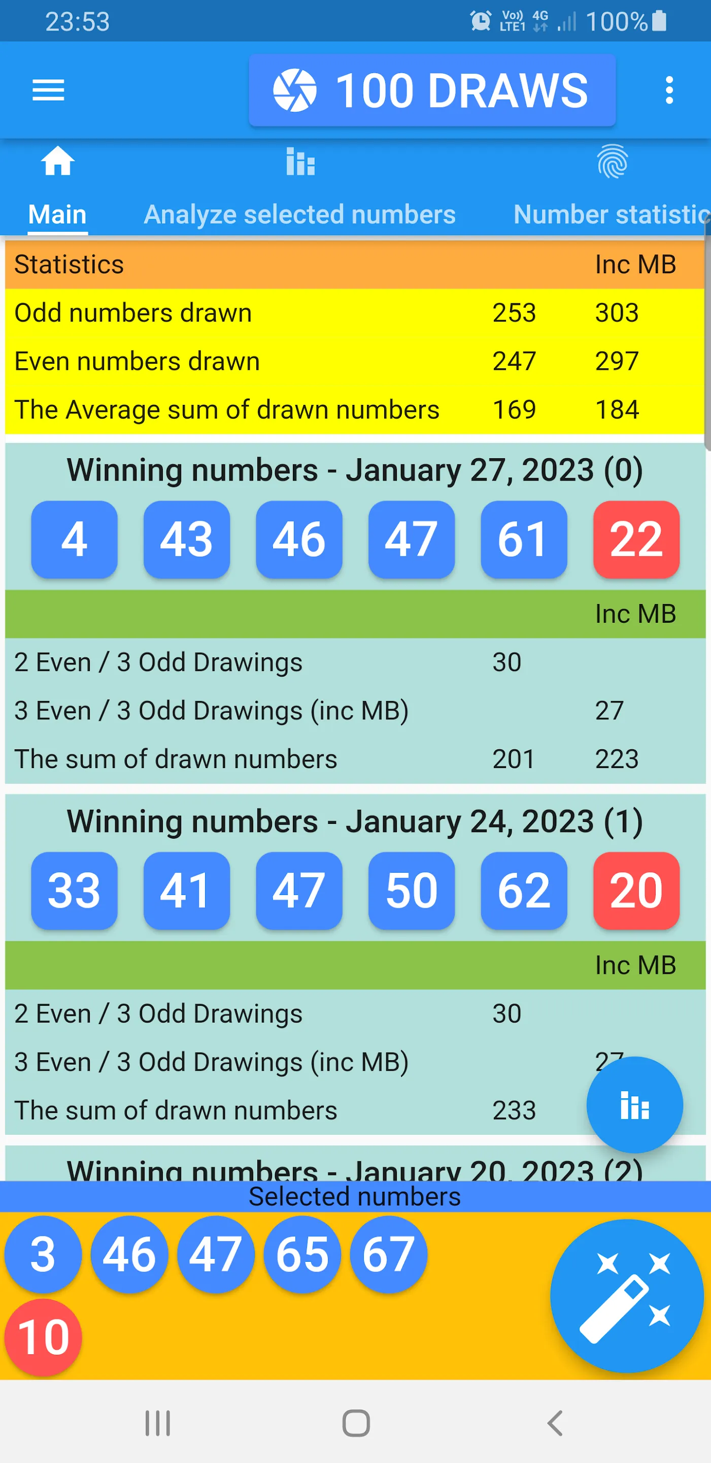 Mega Millions lotto statistics | Indus Appstore | Screenshot