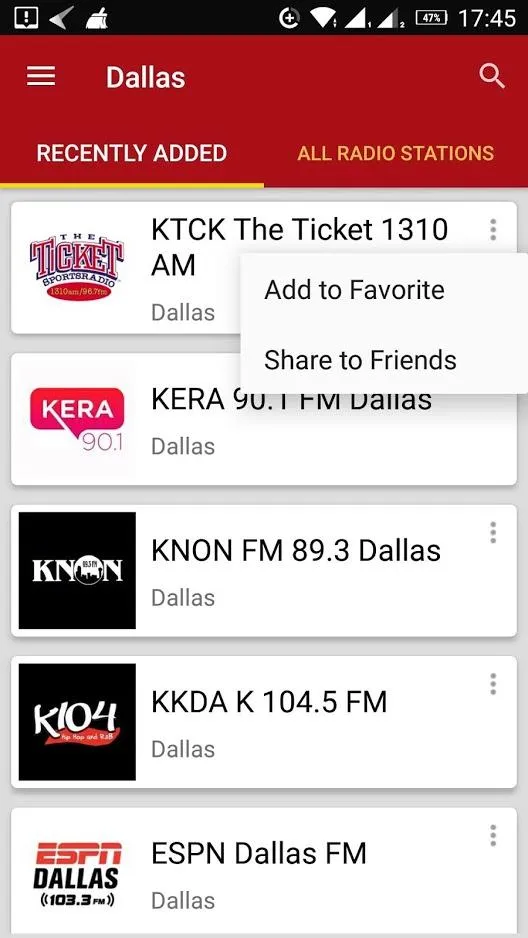 Dallas Radio Stations | Indus Appstore | Screenshot