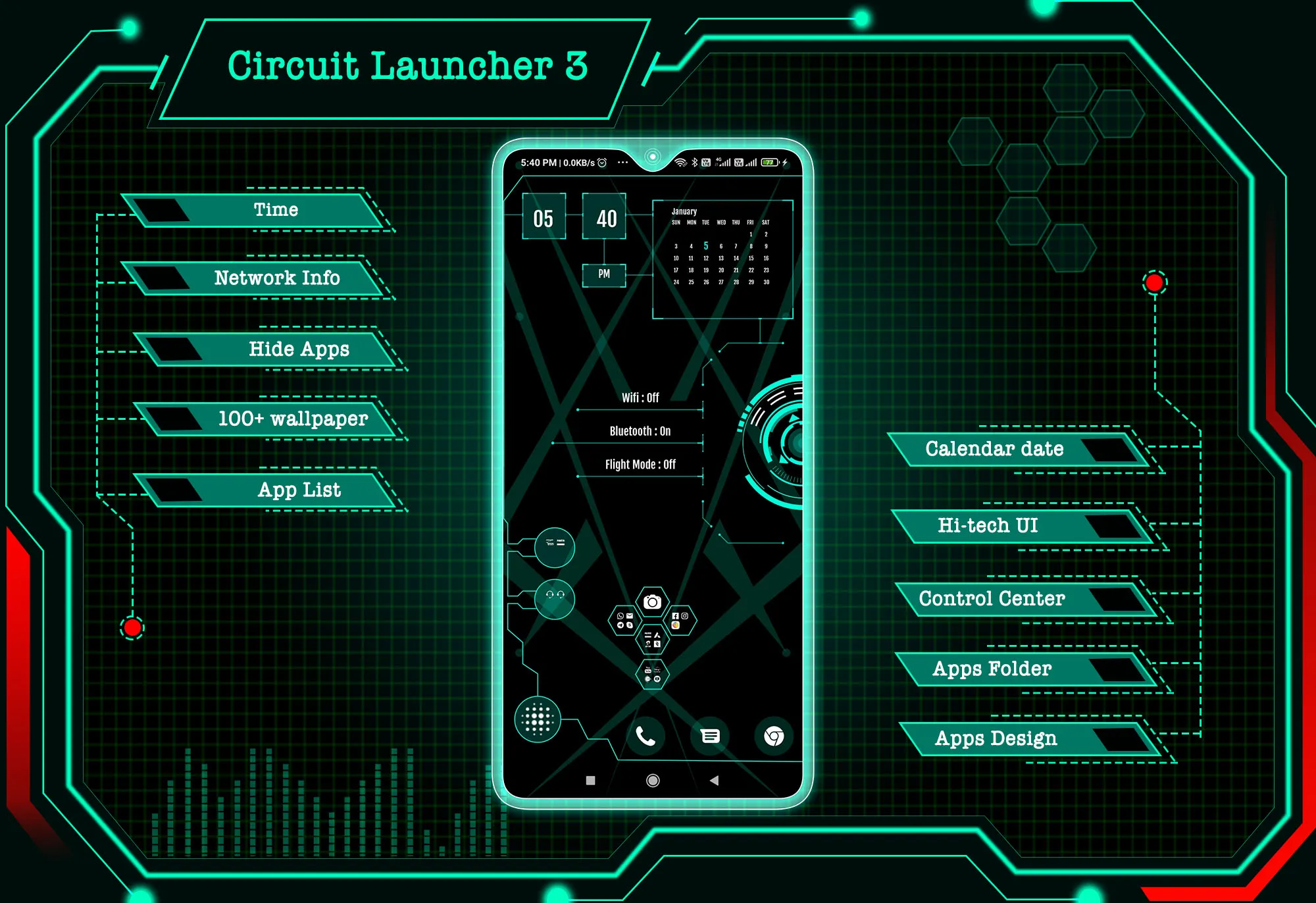 Circuit Launcher 3 - Applock | Indus Appstore | Screenshot