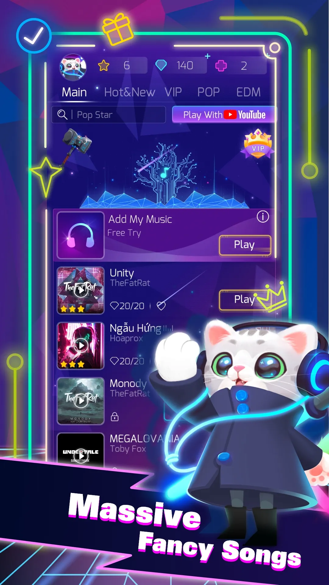 Sonic Cat - Slash the Beats | Indus Appstore | Screenshot