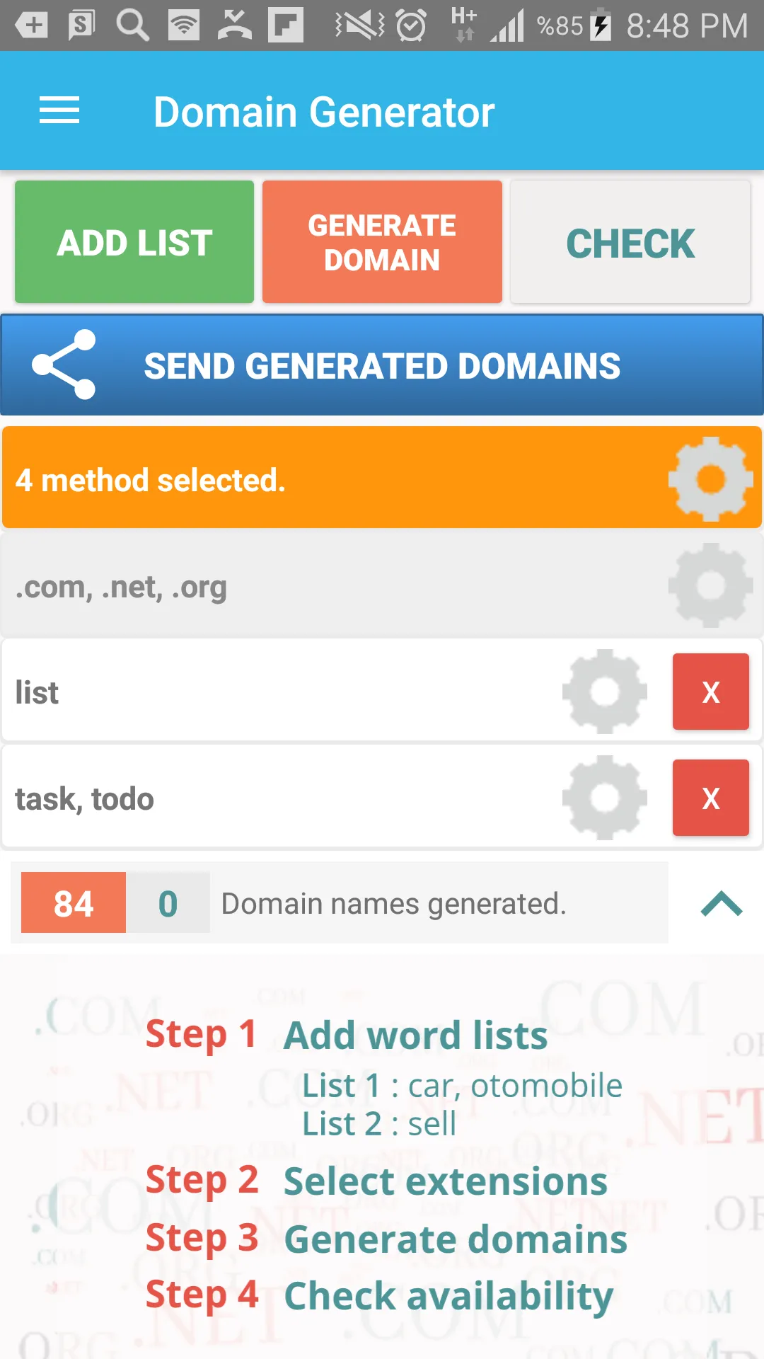 Similar Domain Names Generator | Indus Appstore | Screenshot