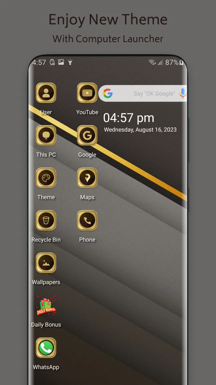 Gold Black Theme For  Launcher | Indus Appstore | Screenshot