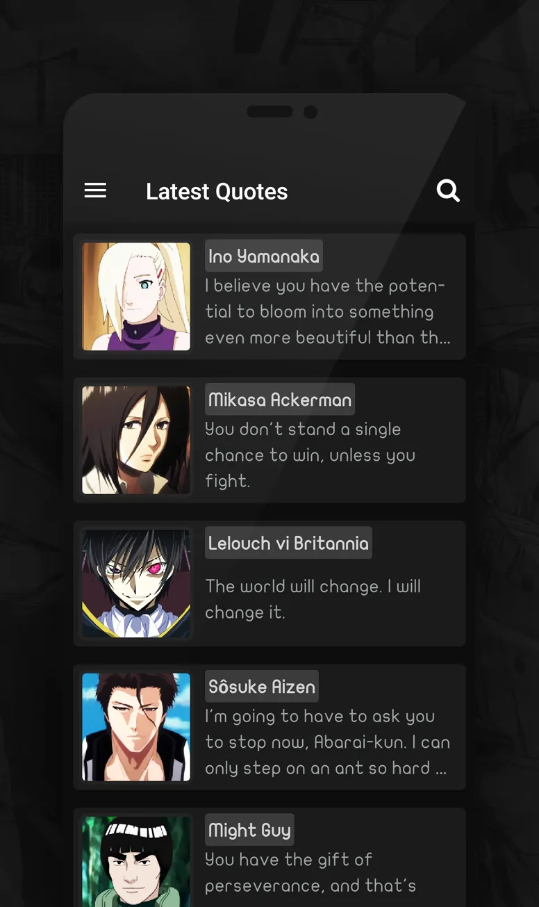 Anime Quotes | Indus Appstore | Screenshot