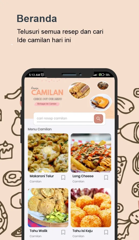 resep camilan offline | Indus Appstore | Screenshot