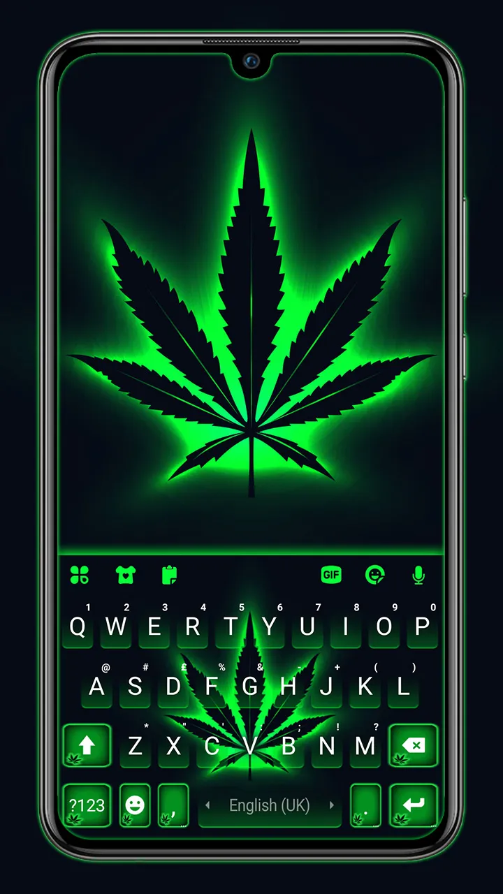 Neon Cannabis Keyboard Backgro | Indus Appstore | Screenshot