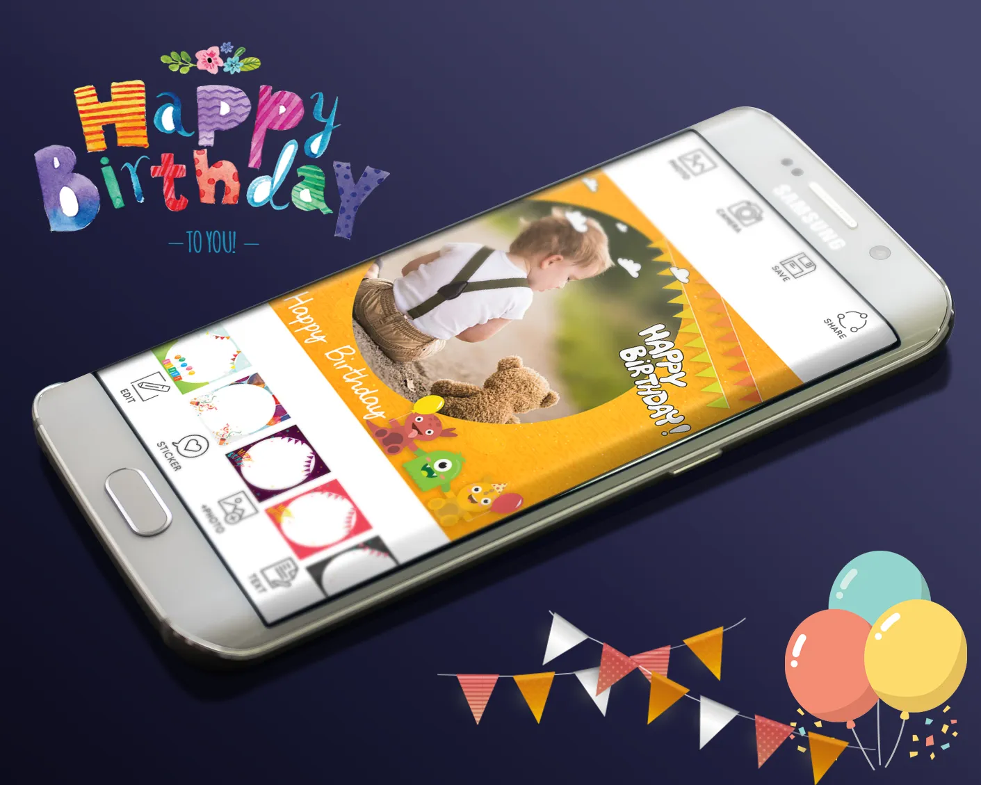 Happy Birthday Frame | Indus Appstore | Screenshot