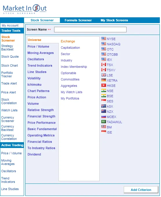 Stock Screener - MarketInOut | Indus Appstore | Screenshot