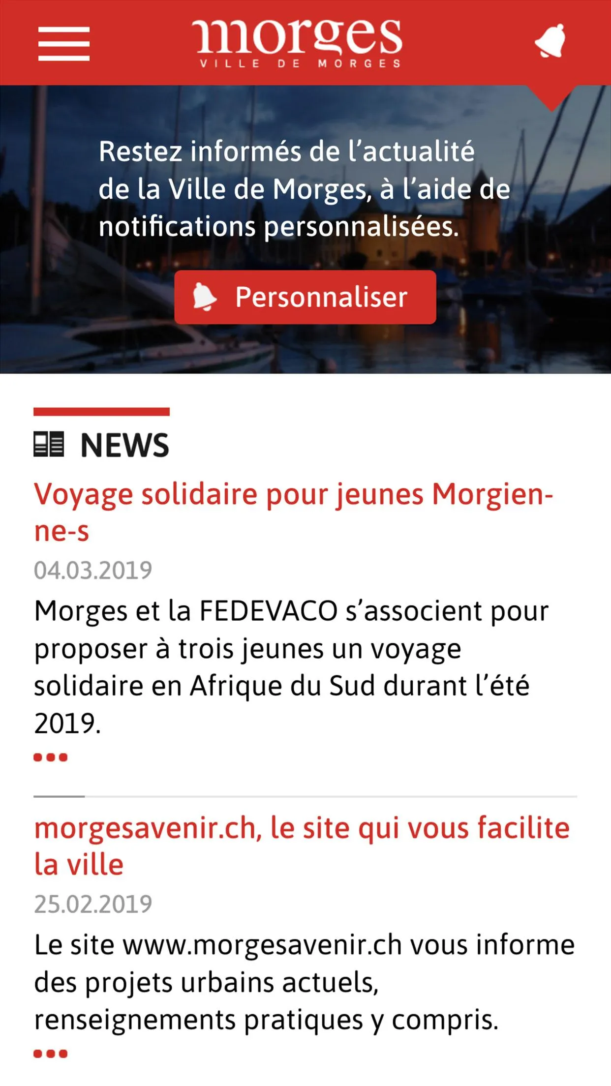 Ville de Morges | Indus Appstore | Screenshot