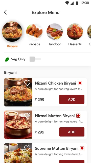 Paradise Biryani Order Online | Indus Appstore | Screenshot