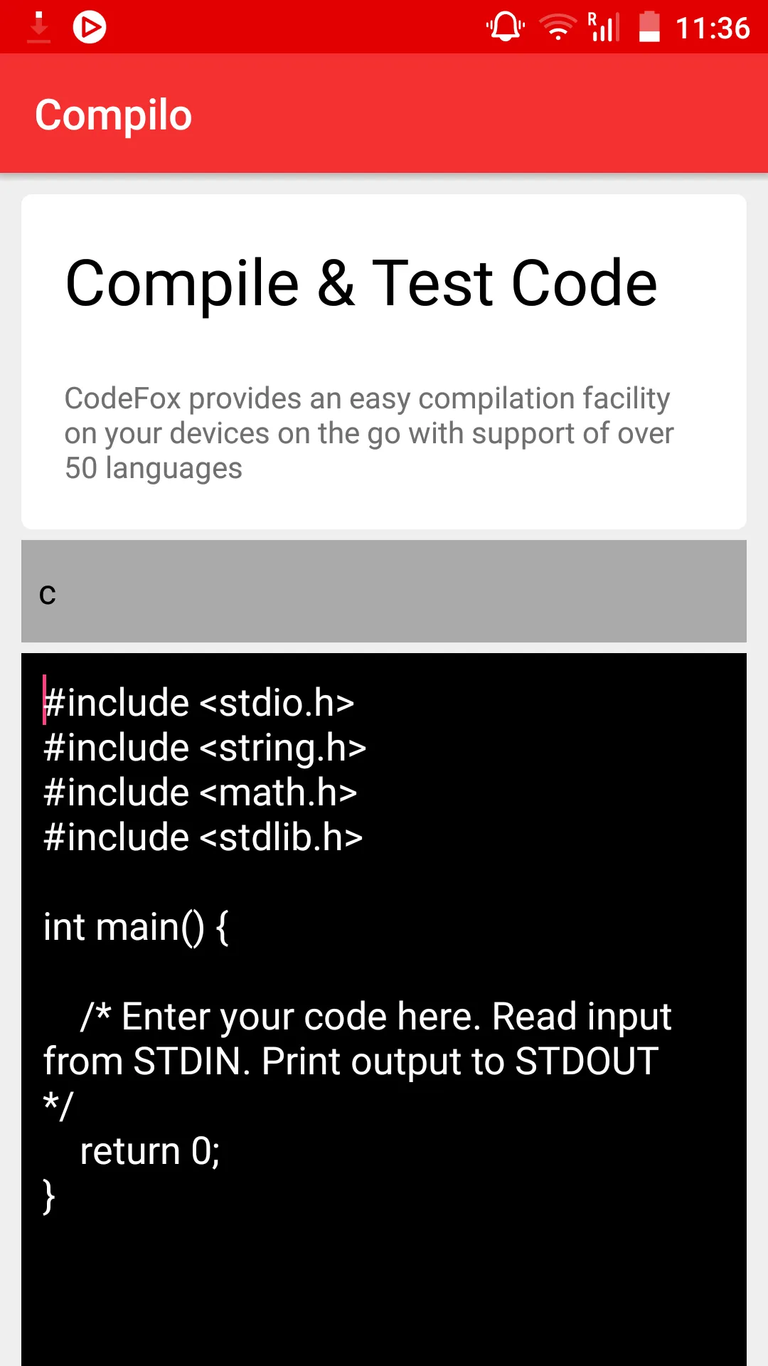 Compilo - Compile / Test code | Indus Appstore | Screenshot