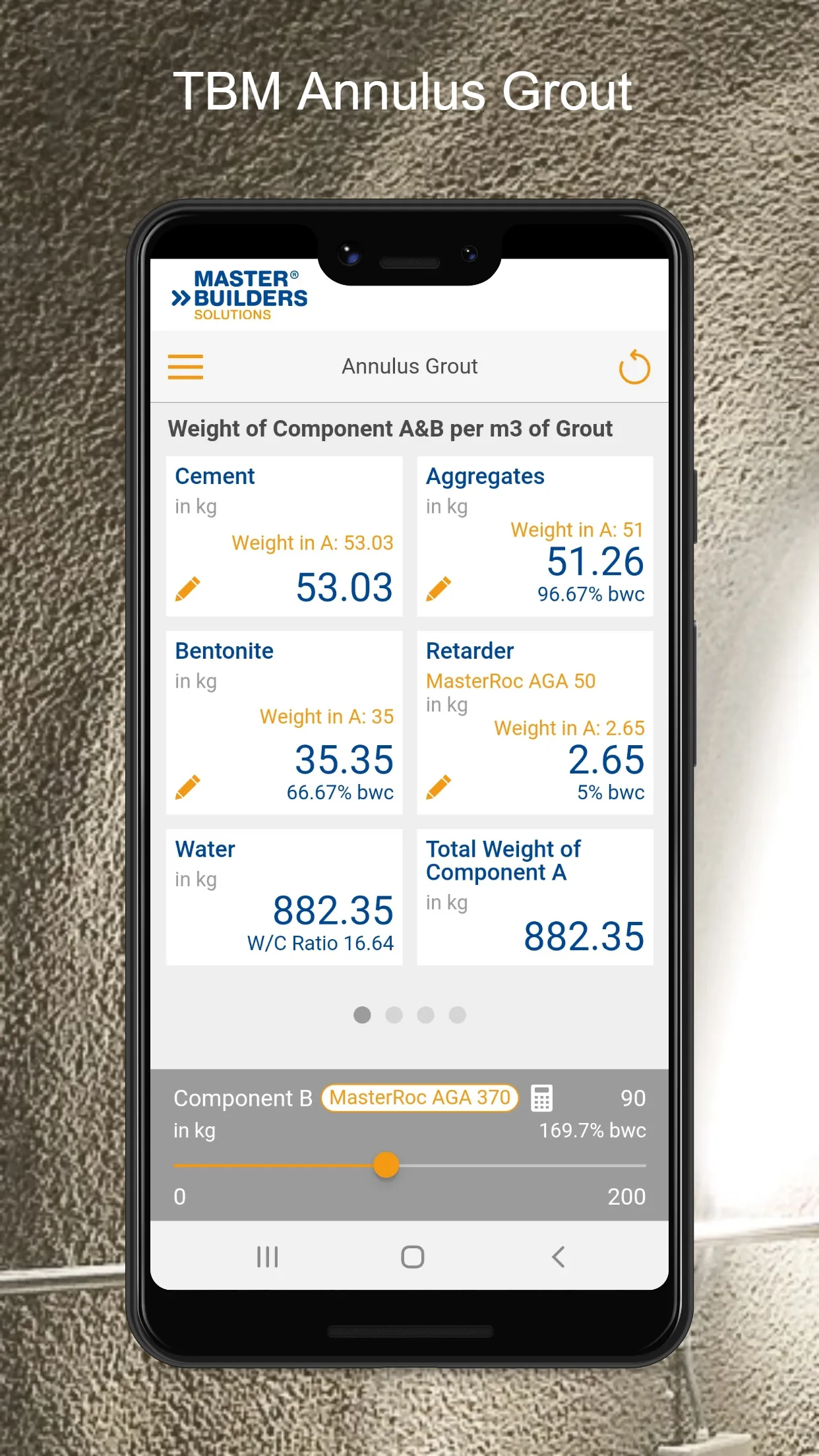 TBM Annulus Grout | Indus Appstore | Screenshot