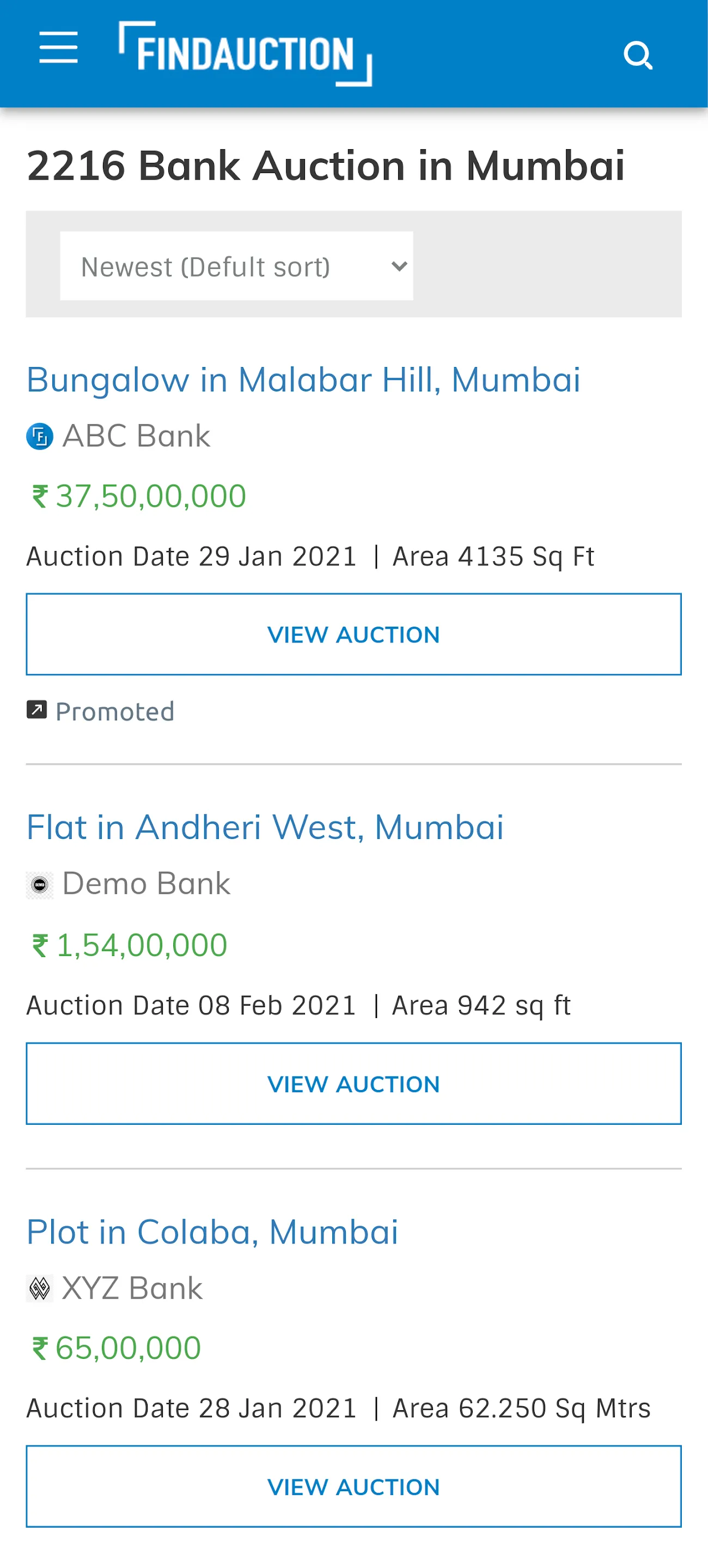 FindAuction | Indus Appstore | Screenshot