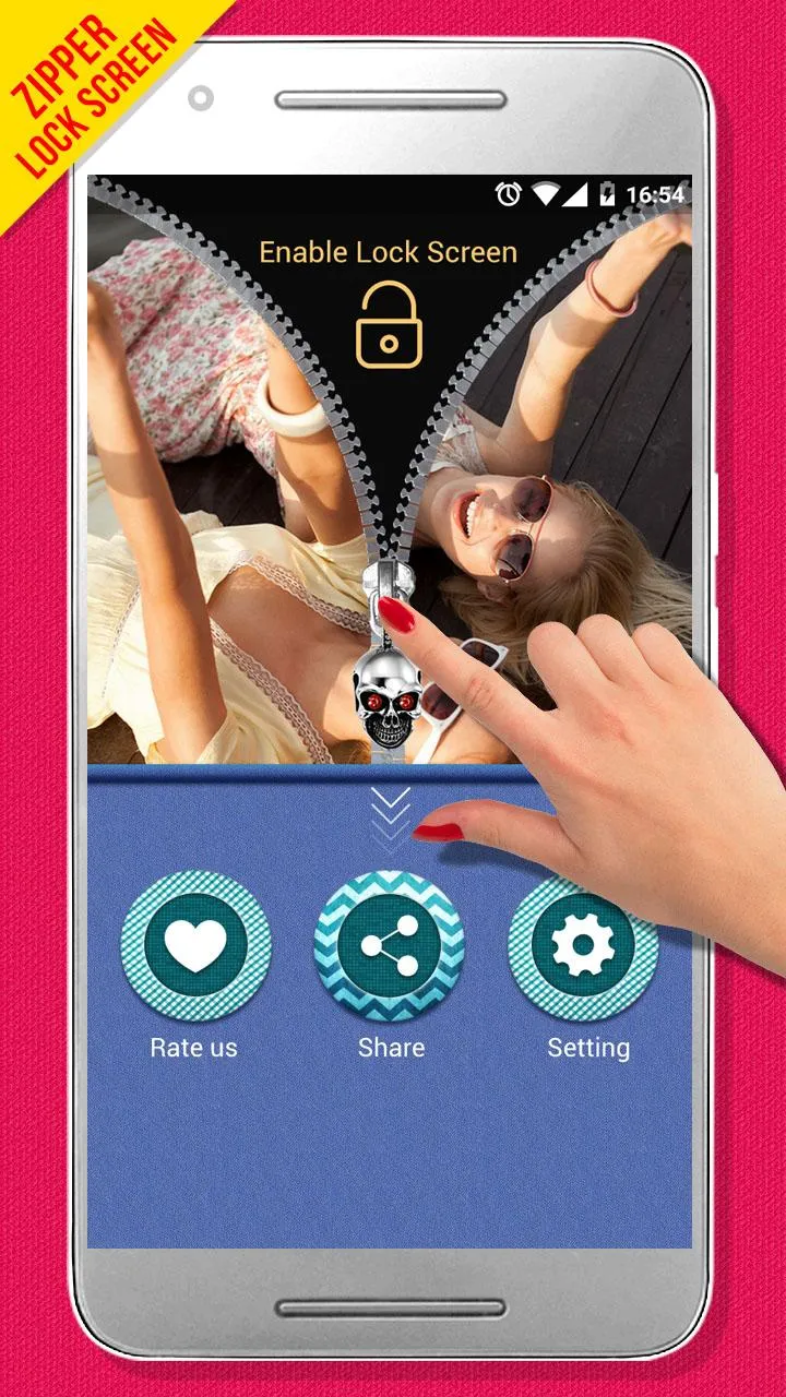 Photo Zipper Lock Screen | Indus Appstore | Screenshot