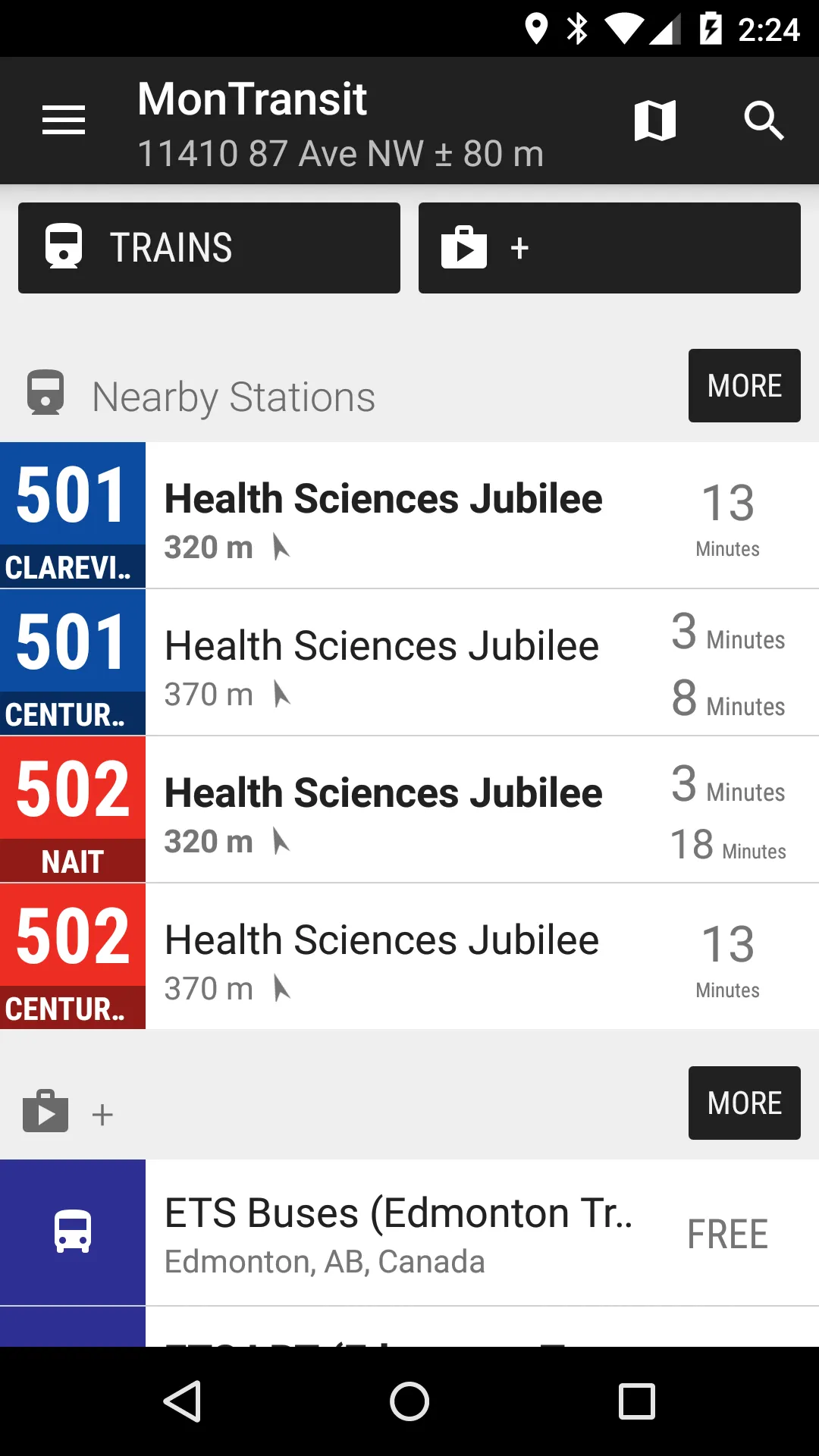 Edmonton ETS LRT - MonTransit | Indus Appstore | Screenshot