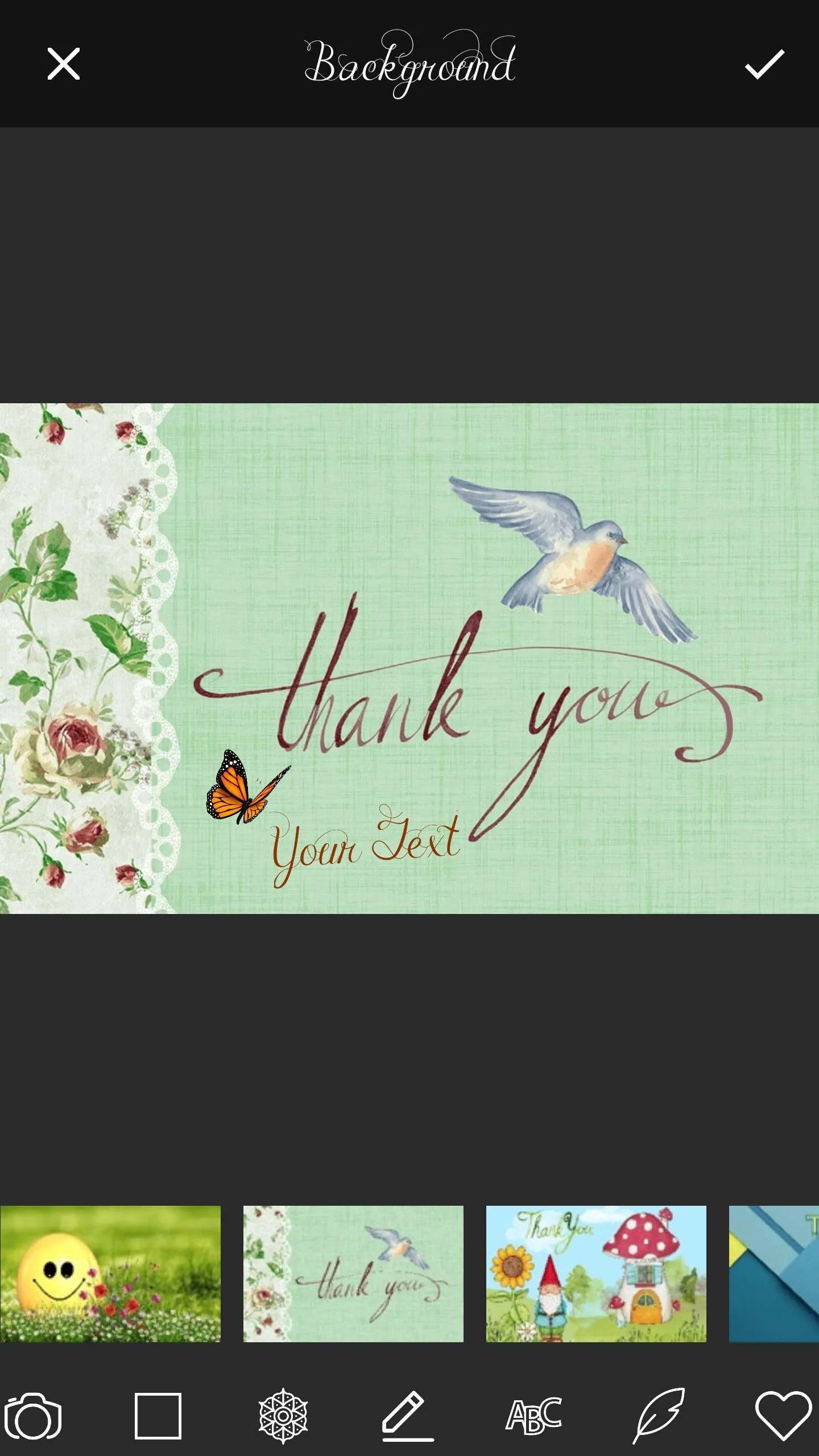 Thank You Cards Name Art Maker | Indus Appstore | Screenshot