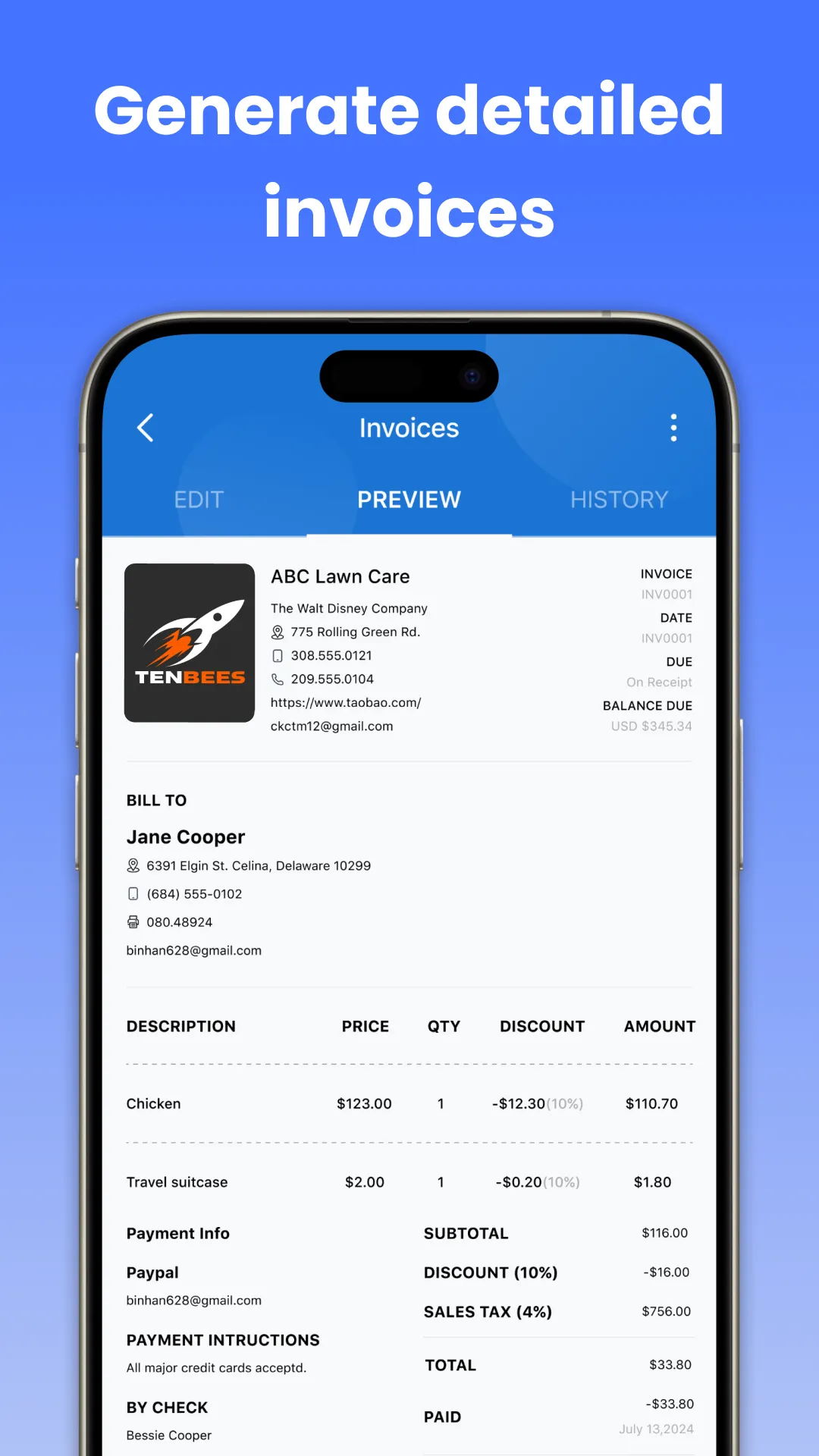 BillUp: Easy Invoice Maker | Indus Appstore | Screenshot