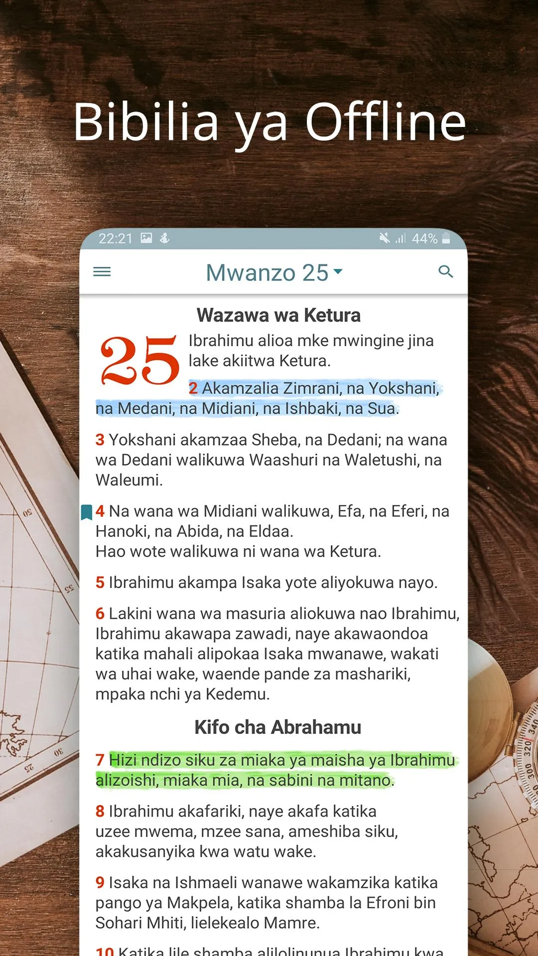 Biblia Takatifu, Swahili Bible | Indus Appstore | Screenshot