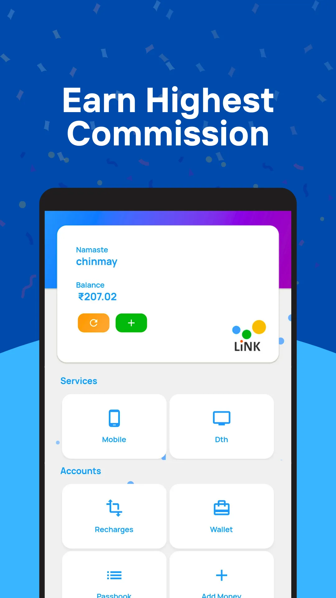 LINK Recharge Commission app | Indus Appstore | Screenshot