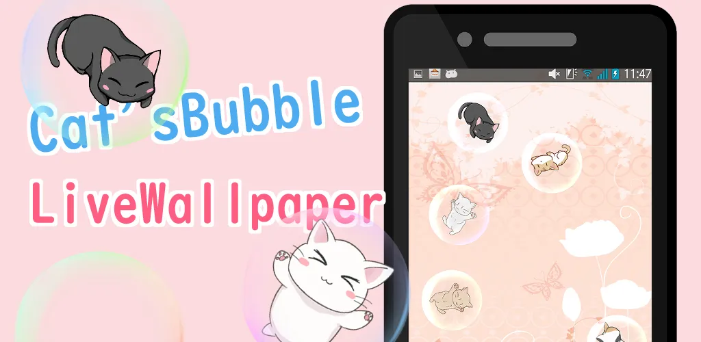 Cat'sBubbleLiveWallpaper | Indus Appstore | Screenshot