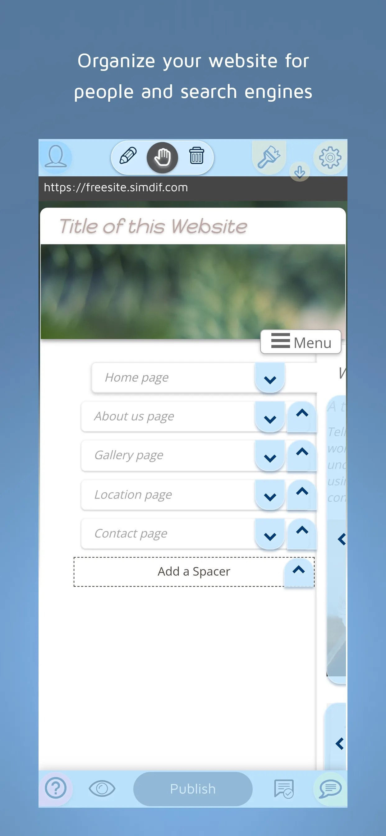 FreeSite - Website Maker | Indus Appstore | Screenshot