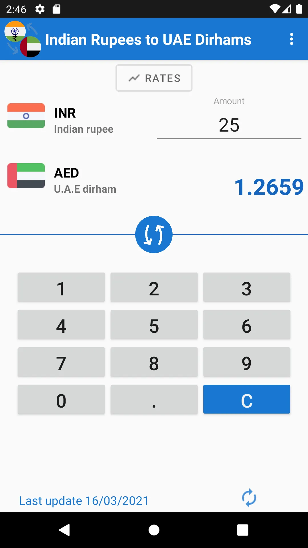 Indian Rupee to UAE Dirham | Indus Appstore | Screenshot