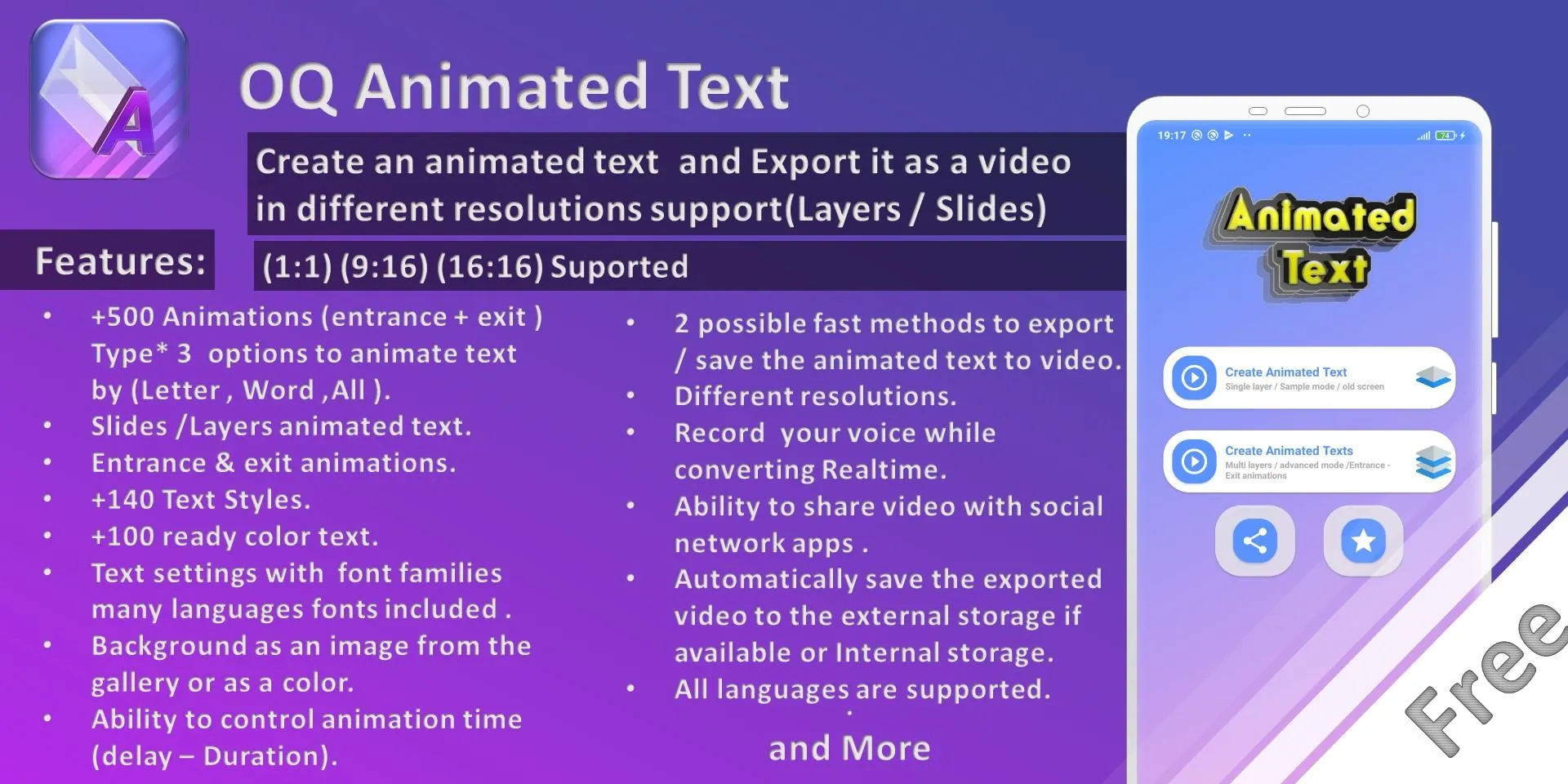 Animated Text Creator - Text A | Indus Appstore | Screenshot