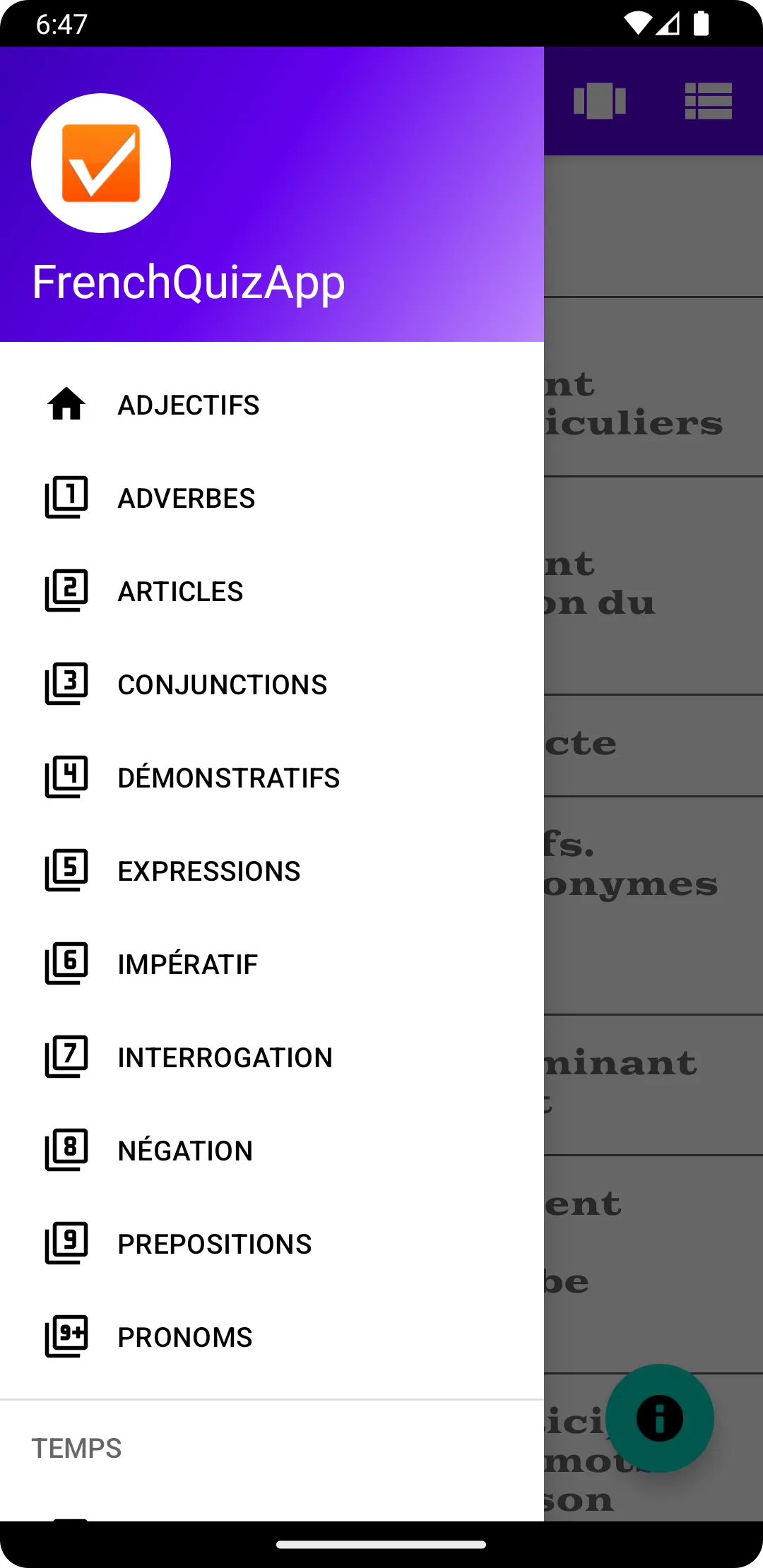 French Quiz App | Indus Appstore | Screenshot