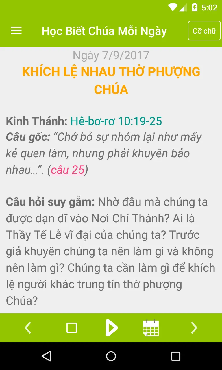 Bài Học Kinh Thánh Hằng Ngày | Indus Appstore | Screenshot