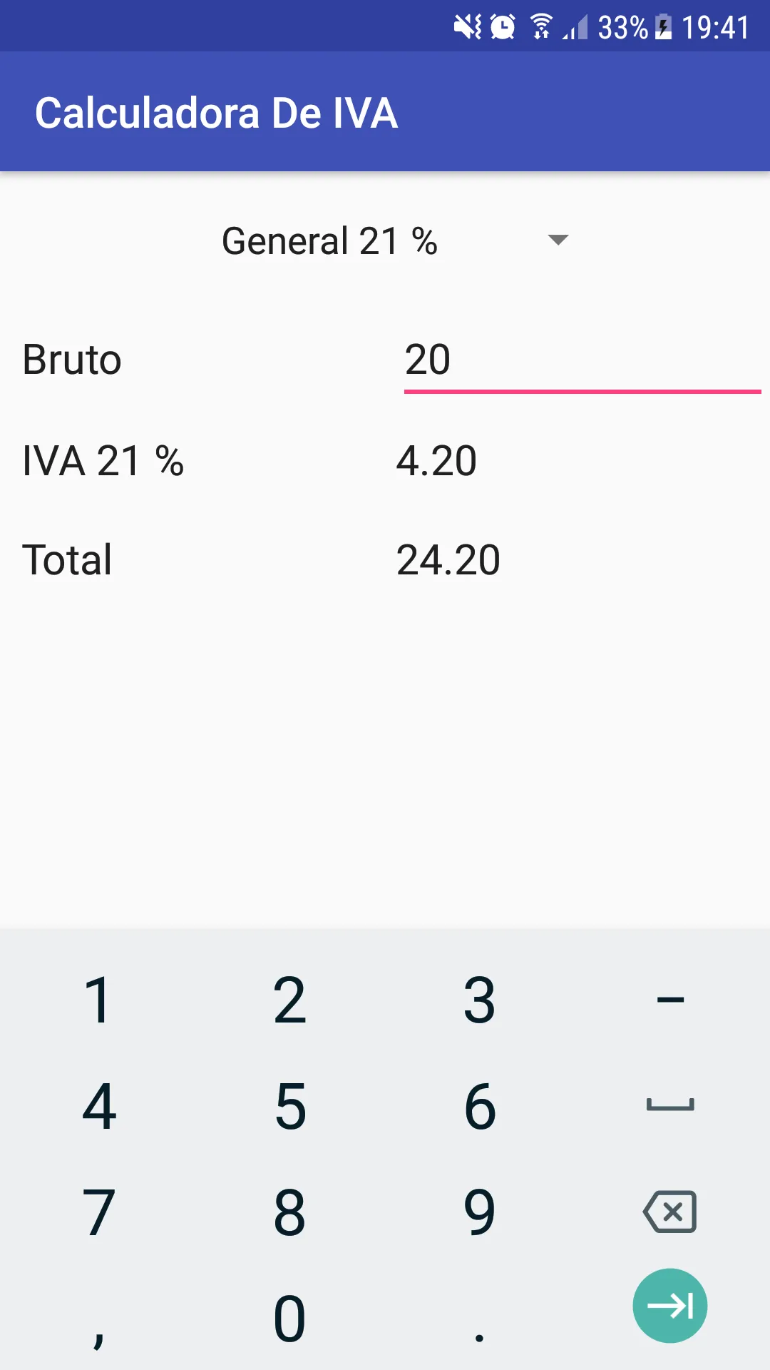 Spanish tax calculator VAT / I | Indus Appstore | Screenshot