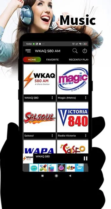 WKAQ 580 AM Puerto Rico wkaq | Indus Appstore | Screenshot