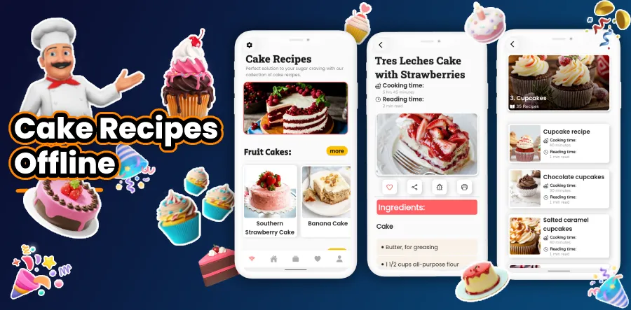 Cake Recipes [Offline] | Indus Appstore | Screenshot