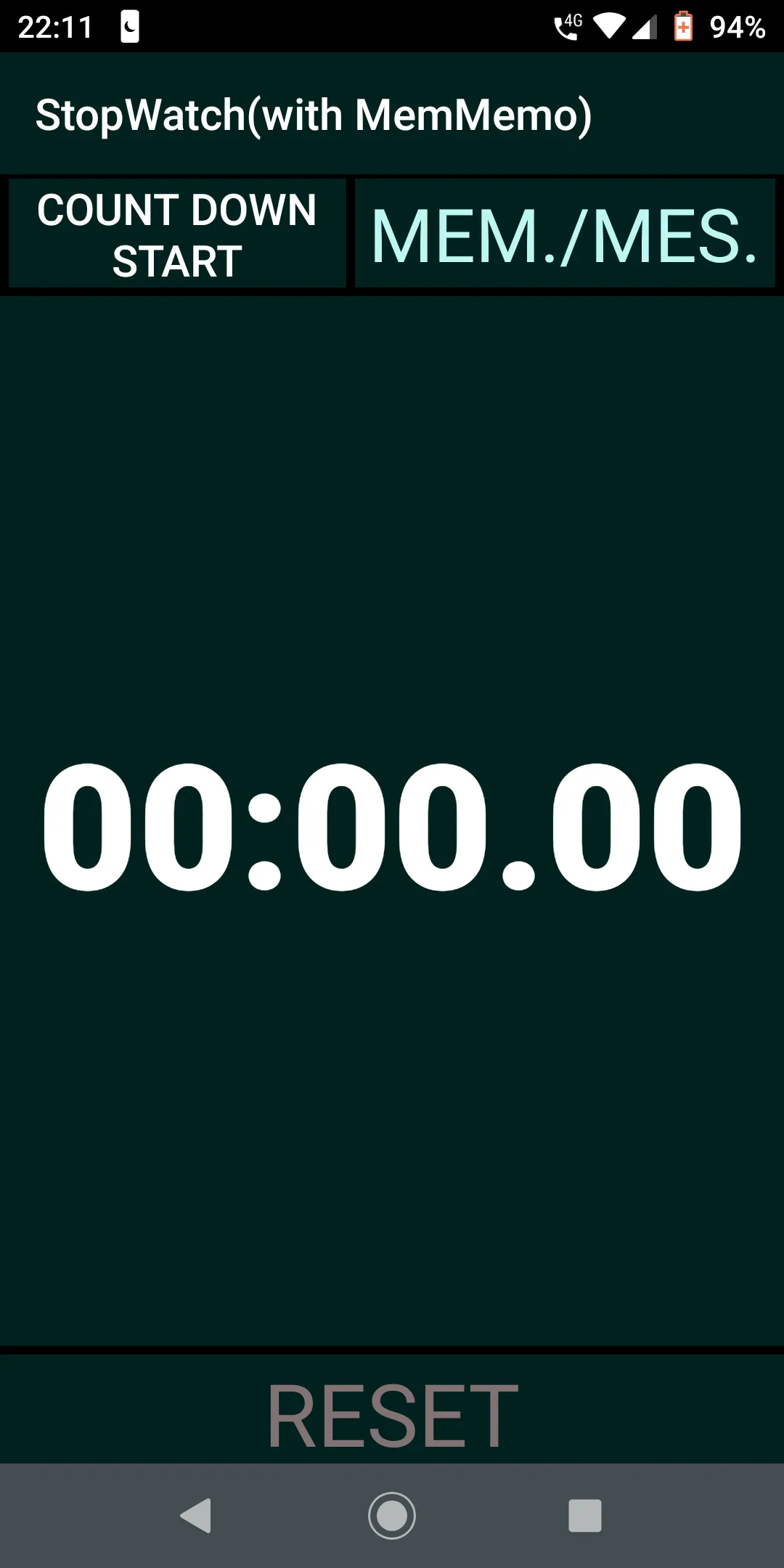 StopWatch (with Memo) | Indus Appstore | Screenshot