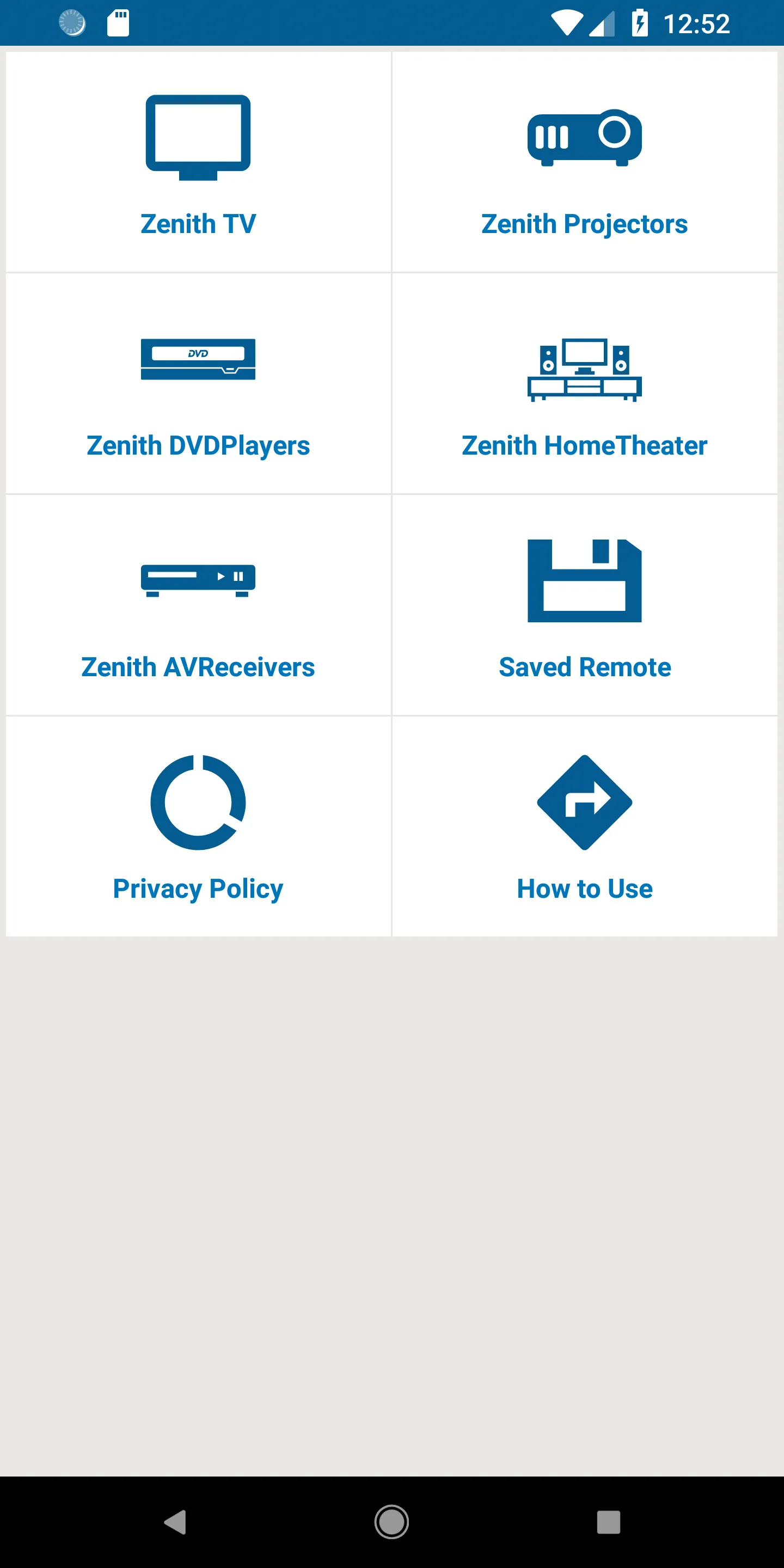 Zenith TV Remote | Indus Appstore | Screenshot