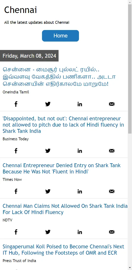 Chennai News | Indus Appstore | Screenshot