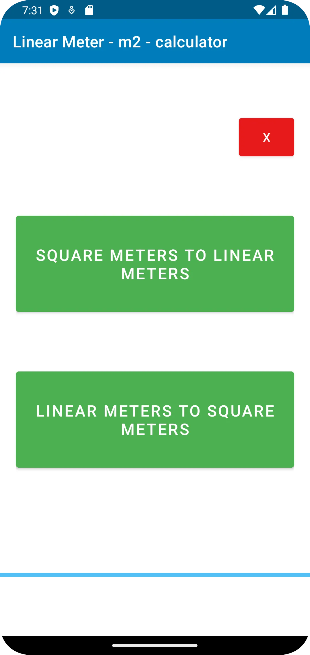 Linear Meter - m2 - calculator | Indus Appstore | Screenshot