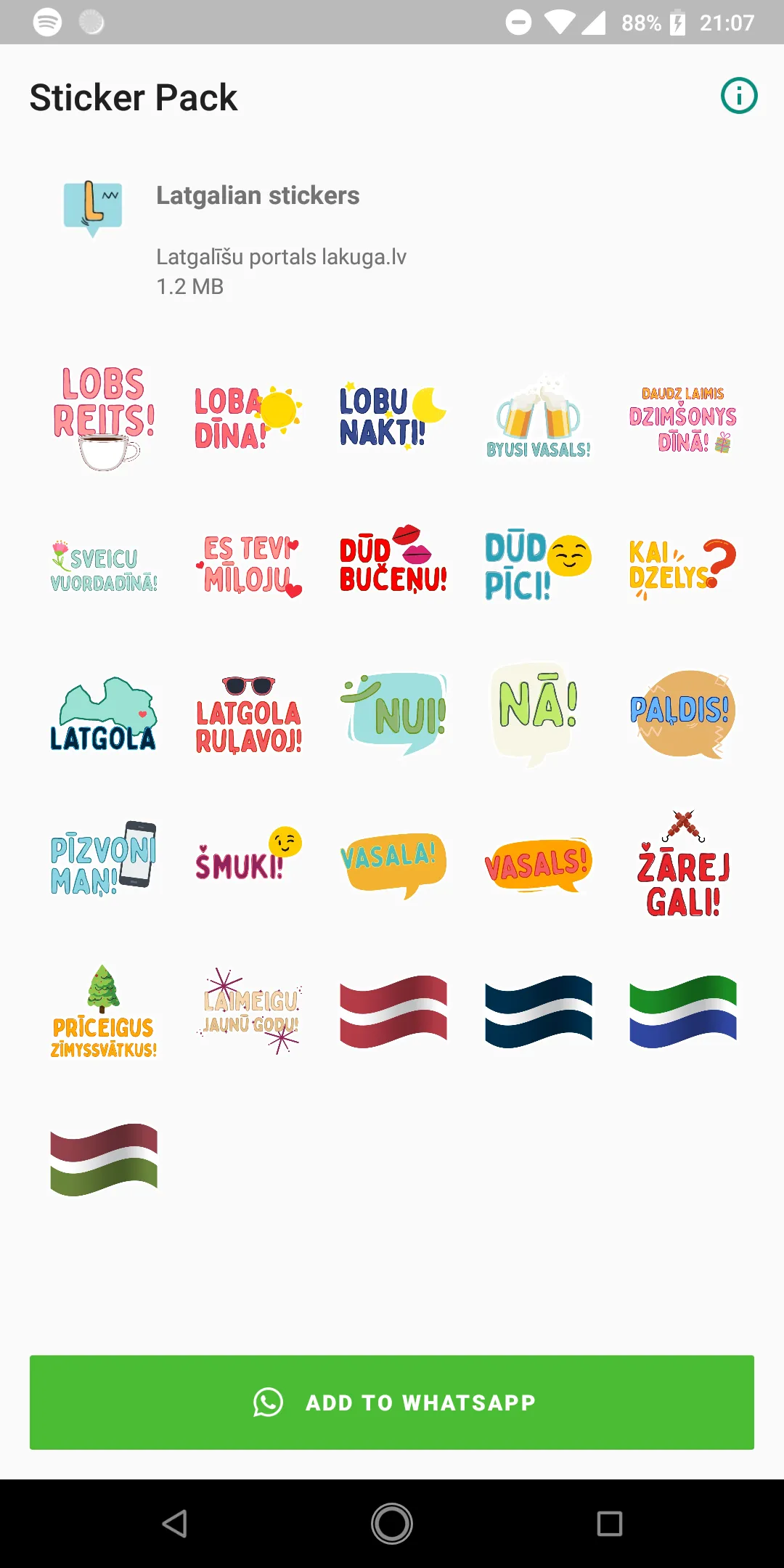 Latgalian Stickers | Indus Appstore | Screenshot