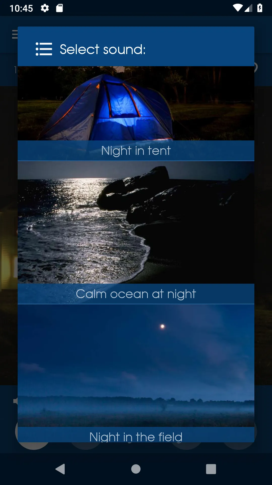 Relax Night: sleep sounds | Indus Appstore | Screenshot