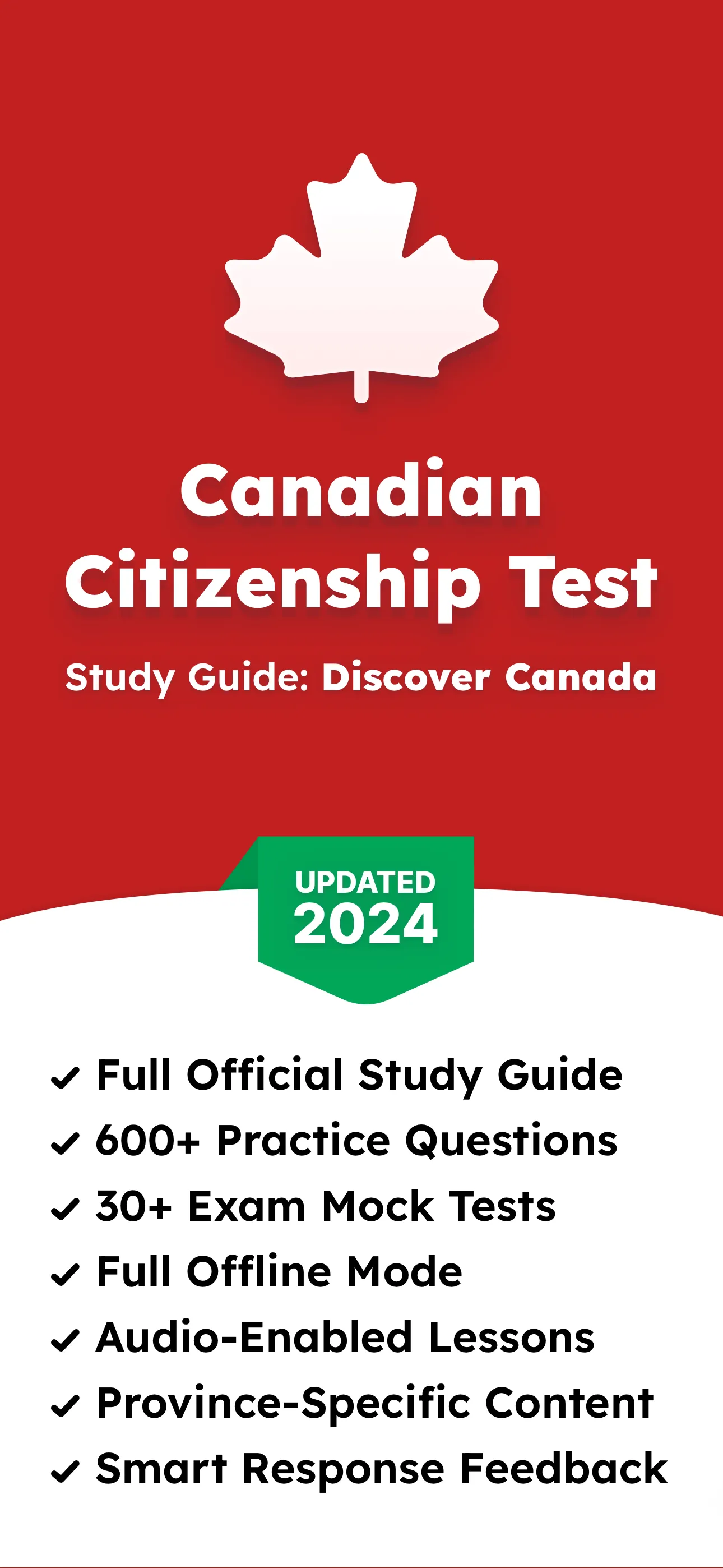 Canadian Citizenship Test 2024 | Indus Appstore | Screenshot